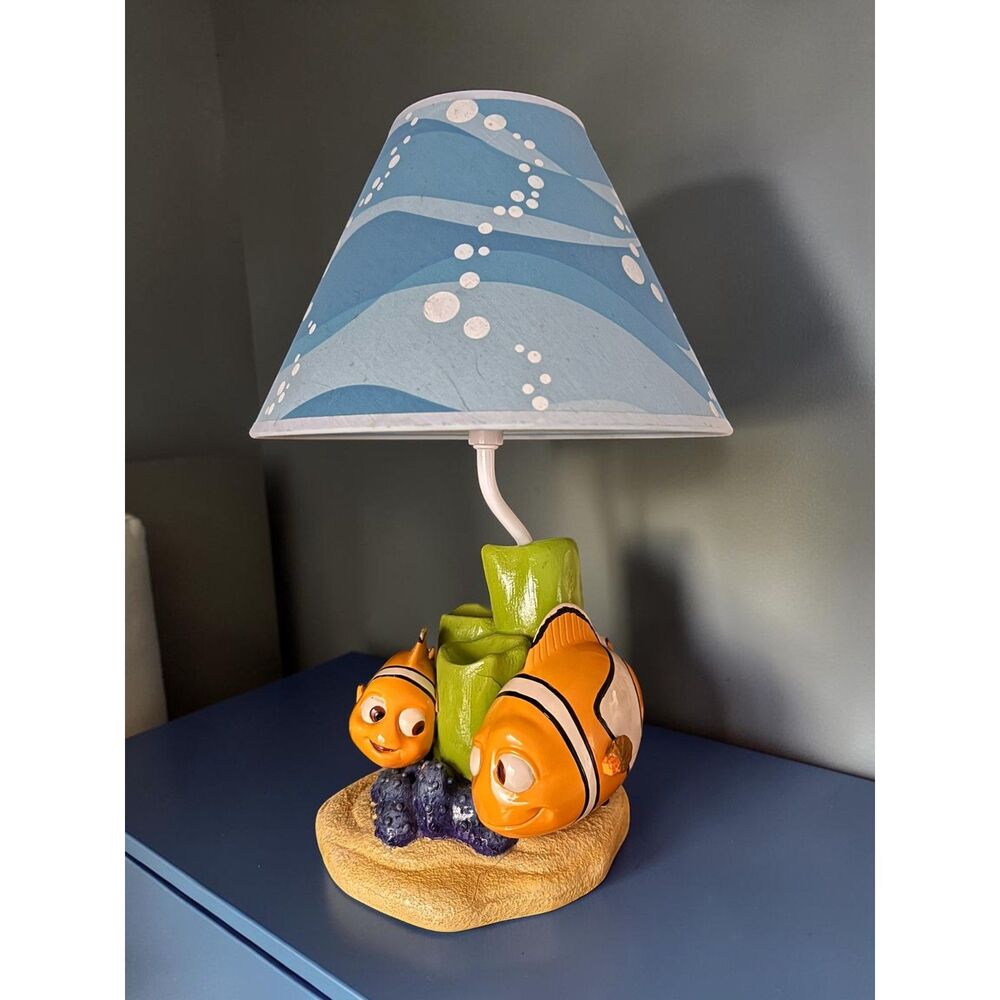 Finding Nemo 15" Table Lamp Disney Pixar Marlin LIght Up Base Hampton Bay Tested